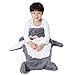 SINOGEM Shark Tail Blanket - Plush Animal Sleeping Bag Blanket Shark Toys for Kids by (Grey)