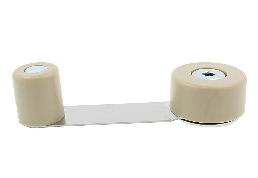 Chrome Door Stopper - Swivel Type - Floor Mounted - Beige - by Lifeswonderful