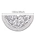 Valery Madelyn 48 inch Frozen Winter Silver White Christmas Tree Skirt with Shimmering Silver and Faux Fur, Themed with Christmas Ornaments (Not Included)