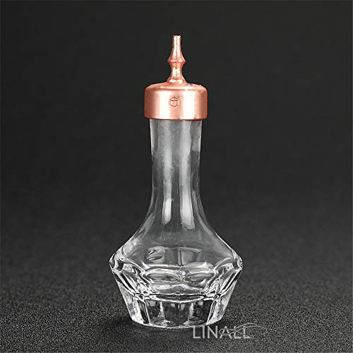 Bitters Bottle - Lead free Glass with Stainless Steel Dasher Top 50ml Professional Bar Tool for Making Craft Cocktails and the Perfect Whiskey DSBT0001 (Copper) - Thumbnail 3