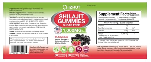 Shilajit Gummies 1000mg for Men and Women