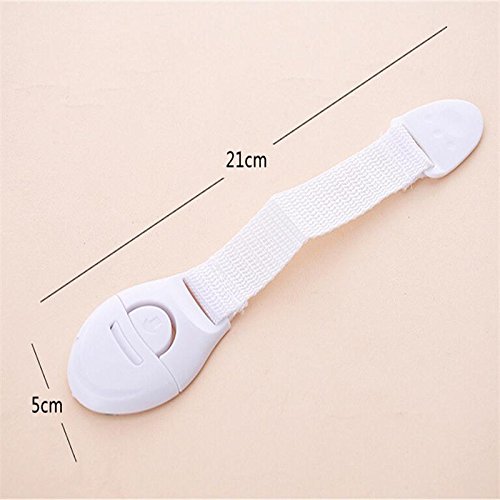 Compia 10Pcs Baby Adhesive Safety Lock For Cabinet Door Drawers Refrigerator