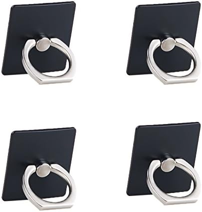 [4 Pack] Universal Foldable Tablet / Cell Phone Stand, Running 360 Car Pothook Portable Desktop Holder for Smartphone and Tablet, iPad Mini, iPhone, Samsung Galaxy / Tab and More (4 Black)