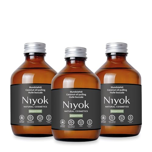Niyok Mundziehöl Pfefferminze 3 x 200 ml mit Bio-Kokosöl
