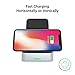 Wireless Charger for iPhone, Qi Certified Wireless Charging Stand, Fast Charger (7.5W) for iPhone X/8/8 Plus & (10W) for Samsung Galaxy S8 S9, QC 3.0 AC Adapter & 3.3ft Charging Cable Included
