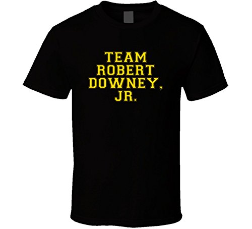 Team Robert Downey, Jr. Love Adore Fan Stand Up Comedian Comedy Support T Shirt M Black