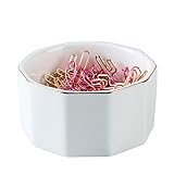 YOSCO Paper Clip Holder Ceramic Marbling Paper Clip