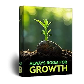 Inspirational Quotes Canvas Wall Art - Always Room for Growth - Giclee Print Gallery Wrap Modern Office Decoration Ready to Hang - 12x18 inches