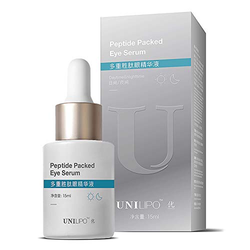 Eye Serum,Anti-aging,Anti Wrinkle,Anti Oxidation, Anti Inflammatory Eye Serum Eye Bags, Dark Circles, Lifting Eye Tail, Eye Cream, Rich in Peptides, Caffeine, Ceramide, 0.5oz / 15ml