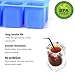 Ice Shot Glass Mold, 2 Pack 6-cups Square Blue Ice Cube Tray, Jelly Tray, Cake Cup Mold, Food Grade Silicone Ice Shot Mould for Christmas Party -Blue