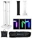 (2) Rockville RTP32W Totem Moving Head Light Stands+Black+White Scrims+Facade