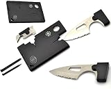 Credit Card Tool Survival Knife Kit, Wallet Tool Gift, Credit Card Knife Tool Survival Pocket Knife By Cable And Case. Credit Card Comrade Survival Card, Best 10 in 1 Multitool Emergency Companion