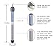 HITOP 50W 100W 300W Aquarium Fish Tank Heater, Traditional Glass Aquarium Heater with Thermometer (300W-grey)