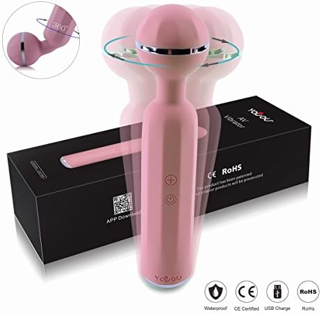 Mini Bluetooth Wand Massager, ZAendote Handheld Massage Wand, Therapeutic Crodless Rechargeable with 6 Mainly Powerful Patterns with Adjustable Massager Frequency for Back Neck Shoulder