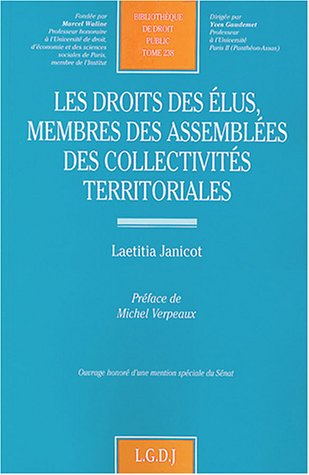 Les  droits des élus, membres des assemblées des collectivités territoriales