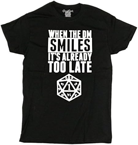 Adult When The DM Smiles It's Already Too Late T Shirt 2X-Large Black