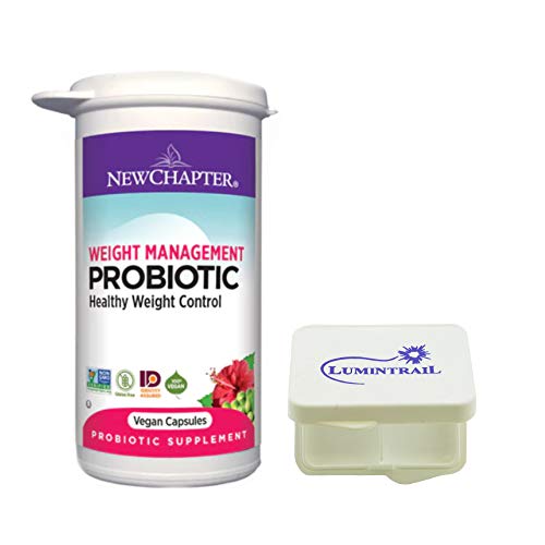 New Chapter Weight Management Probiotic Supplement, Digestive and Immune Health, 30 Vegan Capsules Bundle with a Lumintrail Pill Case New Chapter Weight Management Probiotic Supplement, Digestive and Immune Health, 30 Vegan Capsules Bundle with a Lumintrail Pill Case