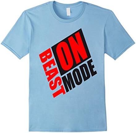 Beast Mode: ON  Bodybuilder shirt Adult &amp; kids t-shirt fun t - Male Small - Baby Blue