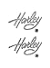 Harley-Davidson Rhinestone Harley Script Logo Glitter Decals - Silver - 3 x 5in.