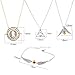 QXFQJT Friendship Necklace Turtle Pineapple Compass Best Friend Necklaces Gift