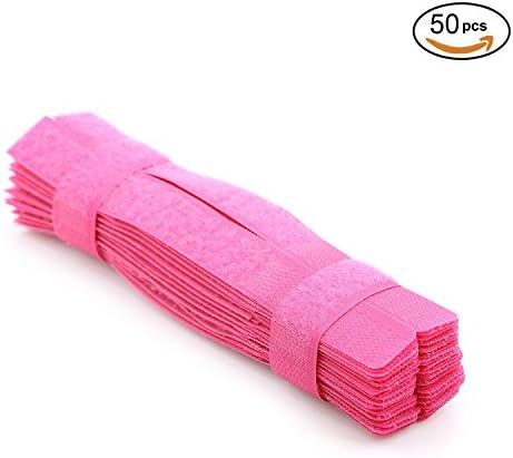 Spofit 7 Inch Cable Ties 50pcs Fastening Cable Straps Wire Organizer Cable Management (Hot Pink)