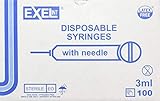 Exel 26101 Luer Lock Syringe & Needle, 3cc, Low