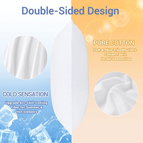 LUXEAR Cooling Pillow Cases 2 Pack Envelope Cool Pillow Cases with DoubleSide Design [Cooling
