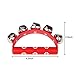 ZUINIUBI Alloy 5 Jingle Bells Sleigh Bells Instrument on Plastic Handle for Baby Kids Random Delivery