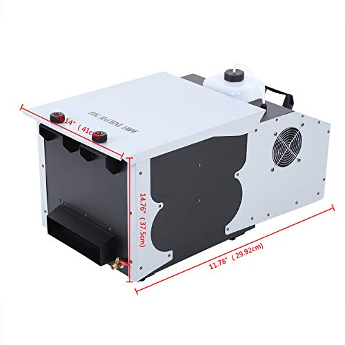 Ridgeyard 1500W Fog & Smoke Machine - 2.5L Low-Lying Dry Ice Effect Ground Fogger- Up Fog Spray with Wireless Remote Control Great for DJ Club Disco Stage Effecting Wedding Show Theater