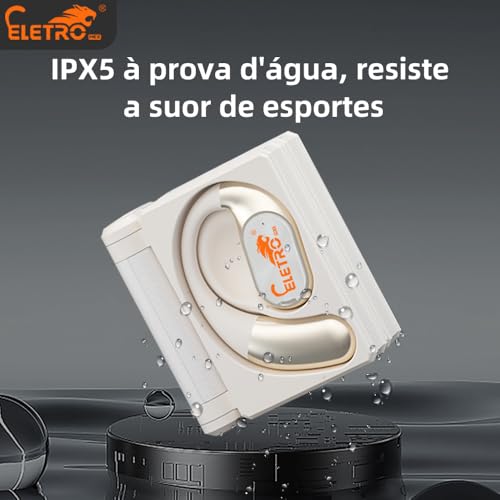 Fones de Ouvido,Bluetooth6.0,Design Dobrável Duplo, Isolamento de Ruído, IPX5 À Prova d’Água e Suor,Suporta Chamadas de Voz, 60Horas em Standby Ideal para viagens e atividades ao ar livre