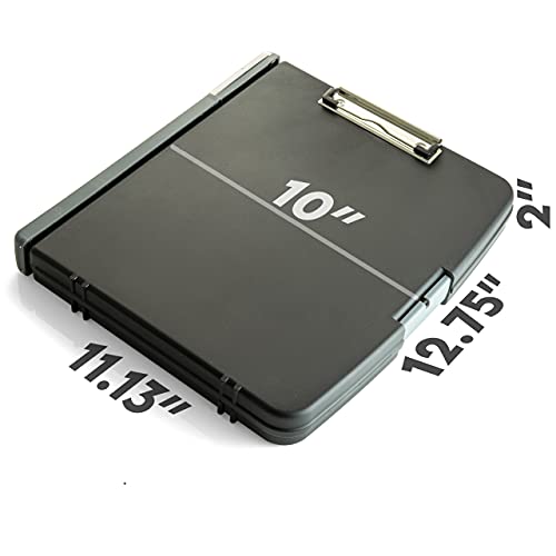 Officemate Ringbinder Clipboard Storage Box, Charcoal (83309), 13" x 10