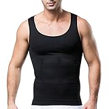 Jiao Miao Mens Waist Body Shaper Vest T-Shirt Tank Tops