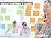 VEEYOL 8 Bright Color 1600 Sheets Sticky Notes, 16 Pads/Pack, 3 X 3 Inches, 100 Sheets/Pad, Easy to Post