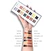14 Colors Highly Pigmented Matte + Shimmer Eyeshadow Palette - Nude Neutral Red Orange Yellow Green Bright Metallic Glitter Smokey Eye Shadow Makeup (Rhythm)