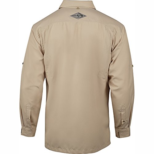 Hook & Tackle Men's Seacliff 2.0 Long Sleeve Fishing Shirt Sand XLarge