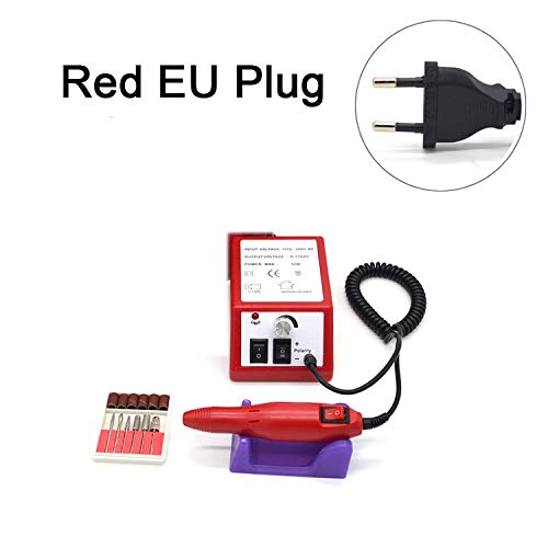 Electric Nail Drill Manicure Machine Set File Grey Nail Pen Machine Set Kit With EU Plug Green Nail drill,Russian Federation,Red EU 220V SET2