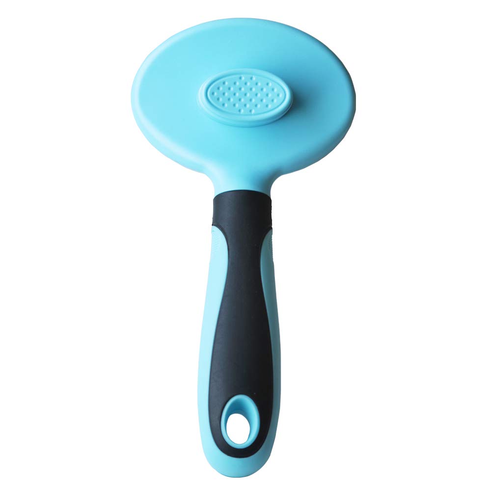 Cat Brush, Soft Dog Grooming Tool Brush for Dogs and Cats, Removes Loose Undercoat, Mats Tangled Hair Slicker Brush for Pet Massage-Self Cleaning: Beauty