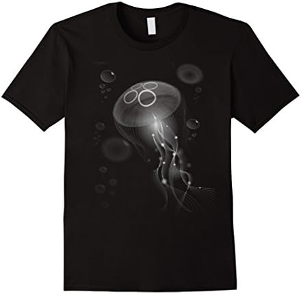 Mens Jellyfish T-Shirt Ocean Aquarium Cool Graphic Design Tee 3d 3XL Black