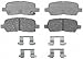 ACDelco Advantage 14D999CH (19286177) Ceramic Rear Disc Brake Pad Set with Hardware