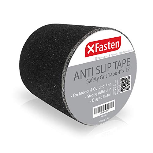 XFasten 4Inches X 15Foot, Black Anti Slip Tape for Stairs