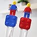 Haon brick figure chopstick for toddler kid children (non-toxic material used product) / lego brick compatible (right hand) (red)