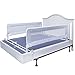 Toddler Bed Rail Guard for Convertible Crib, Kids Twin, Double, Full Size Queen & King (White-XL-2 pack)