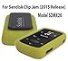 Silicone Skin Case Cover For SanDisk Clip Jam MP3 Player 2015 Release (Model SDMX26), Yellow