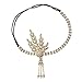 BABEYOND 1920's Flapper Headband Great Gatsby Inspired Headpiece 1920s Flapper Gatsby Accessories Art Deco Hair Accessories Headband (Gold)