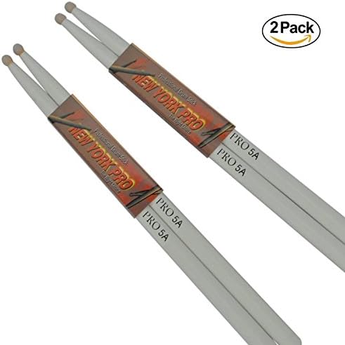 White Drumsticks Pack Of 2 Pairs 5A Drumsticks To Play The Drums. Marching Snare 5A Drum Sticks Pack. Cheap Drums Sticks 5A. Drumsticks 5A Frequently Used As Kid Drumsticks