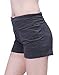 HDE Women's Maternity Yoga Shorts Stretch Pregnancy Shorts Fold Over Waistband (Charcoal Gray and Charcoal Gray, Large)