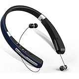 Bluetooth Headphones V4.1 Wireless Earbuds Stereo Sound Bluetooth Earbuds Neckband Foldable Sweatproof Wireless Headphones Retractable Hands Free Calling Noise Cancelling for iPhone Android