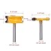 Eyech 1/4 Inch Shank Flute & Bead Router Bit Set Canoe Joint Router Bits Woodworking Cutter Tools