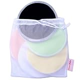 Storeofbaby 10Pack Reusable Cloth Nursing Pads (Organic Bamboo) with Laundry Bag - Washable Breast Feeding Pads,Ultra Soft, Hypoallergenic