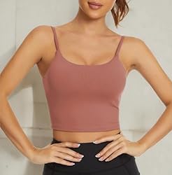 Tandisk Women Sports Bra Longline Crop Tank Top